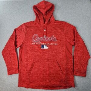 St. Louis Cardinals MLB Baseball Player Issued Hoodie‎ Mens Large Red Majestic